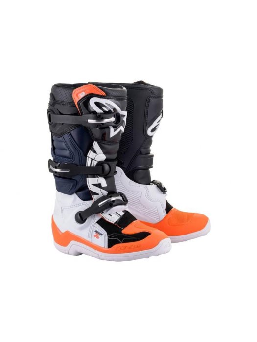 Детски Ботуши ALPINESTARS TECH 7S BLACK WHITE ORANGE FLUO